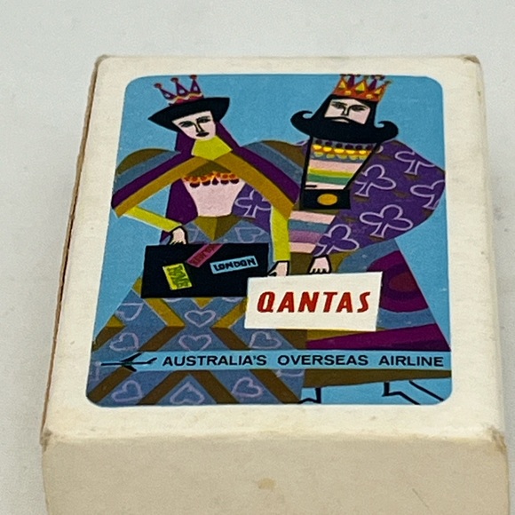 Vintage 1960s Qantas Australia Airline Piatnik Mini Playing Cards Queen King - Picture 13 of 15